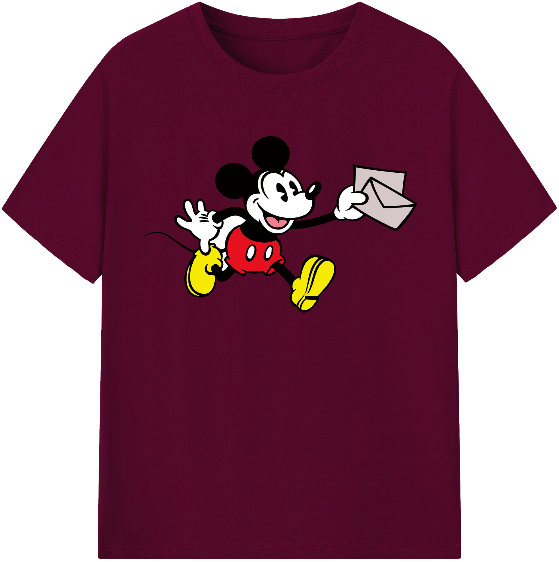 （画像用） ミッキーマウス Mickey Mouse レディースカジュアルプリントTシャツ（綿100％）